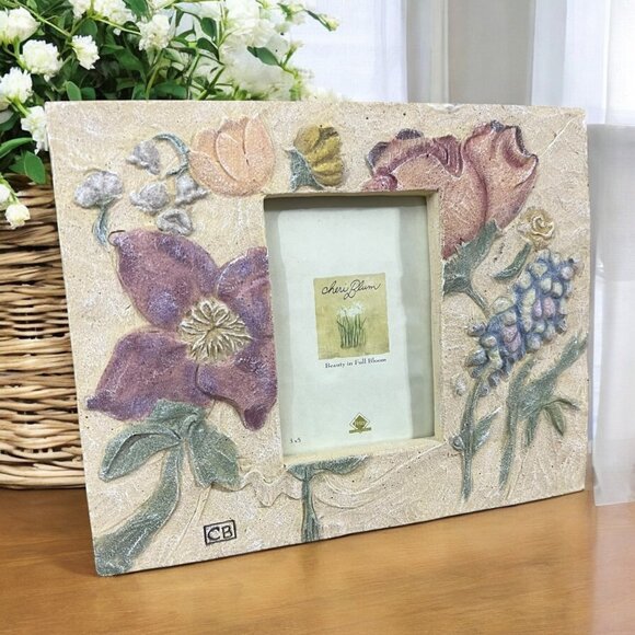 Cheri Blum Floral Embossed 3x5 Picture Frame‎ By Fetco - Picture 1 of 6